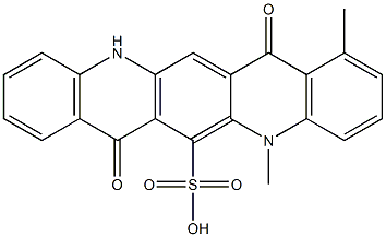 5,7,12,14-Tetrahydro-1,5-dimethyl-7,14-dioxoquino[2,3-b]acridine-6-sulfonic acid,,结构式