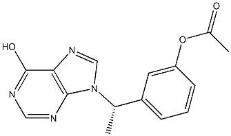 9-[(S)-1-(3-Acetyloxyphenyl)ethyl]-9H-purin-6-ol Structure