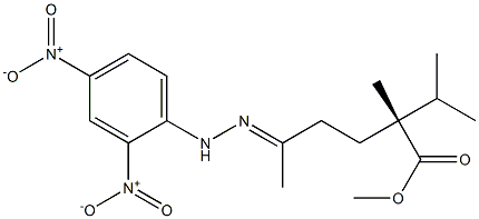 [R,(-)]-2-Isopropyl-2-methyl-5-[2-(2,4-dinitrophenyl)hydrazono]hexanoic acid methyl ester Struktur