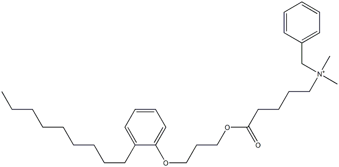 N,N-Dimethyl-N-benzyl-N-[4-[[3-(2-nonylphenyloxy)propyl]oxycarbonyl]butyl]aminium 结构式