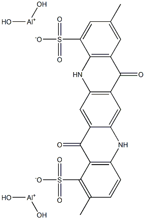 5,7,12,14-Tetrahydro-2,9-dimethyl-7,14-dioxoquino[2,3-b]acridine-1,11-disulfonic acid bis(dihydroxyaluminum) salt,,结构式