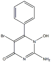 2-Amino-5-bromo-1-hydroxy-6-phenyl-4-pyrimidone,,结构式