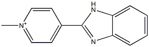 1-Methyl-4-(1H-benzimidazol-2-yl)pyridinium 结构式