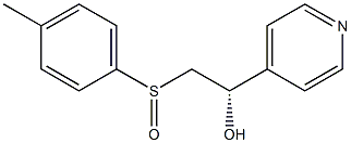 (1S)-1-(4-ピリジル)-2-(p-トリル)スルフィニルエタノール 化学構造式