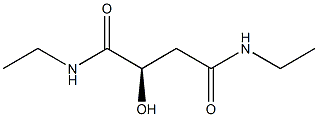 [R,(+)]-N,N'-ジエチル-2-ヒドロキシスクシンアミド 化学構造式