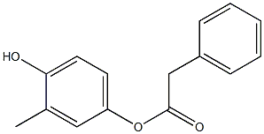 フェニル酢酸4-ヒドロキシ-3-メチルフェニル 化学構造式