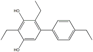 2,4-Diethyl-5-(4-ethylphenyl)benzene-1,3-diol Struktur