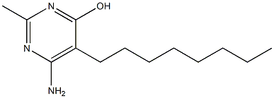 6-Amino-2-methyl-5-octyl-4-pyrimidinol,,结构式