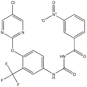 1-(3-Nitrobenzoyl)-3-[4-[(5-chloro-2-pyrimidinyl)oxy]-3-(trifluoromethyl)phenyl]urea,,结构式