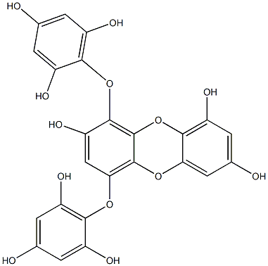 1,4-Bis(2,4,6-trihydroxyphenoxy)dibenzo[b,e][1,4]dioxin-2,7,9-triol Structure