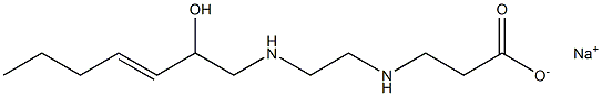 3-[N-[2-[N-(2-Hydroxy-3-heptenyl)amino]ethyl]amino]propionic acid sodium salt Structure