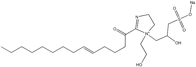 1-(2-Hydroxyethyl)-1-[2-hydroxy-3-(sodiooxysulfonyl)propyl]-2-(5-tetradecenoyl)-2-imidazoline-1-ium,,结构式