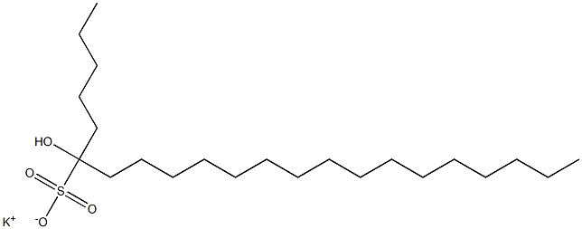 6-Hydroxydocosane-6-sulfonic acid potassium salt Structure