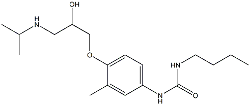 1-Butyl-3-[3-methyl-4-[2-hydroxy-3-[isopropylamino]propoxy]phenyl]urea Struktur
