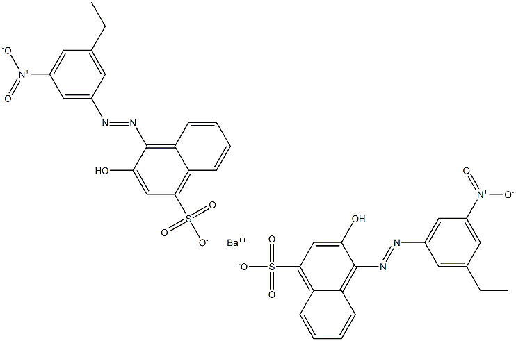 Bis[1-[(3-ethyl-5-nitrophenyl)azo]-2-hydroxy-4-naphthalenesulfonic acid]barium salt Structure