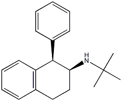 (1R,2S)-N-tert-ブチル-1-フェニル-1,2,3,4-テトラヒドロナフタレン-2-アミン 化学構造式