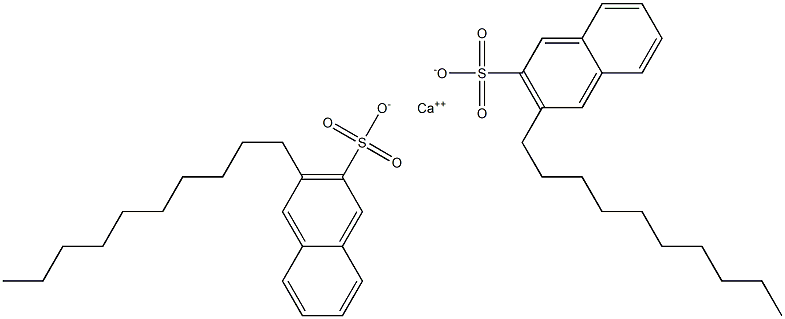 Bis(3-decyl-2-naphthalenesulfonic acid)calcium salt,,结构式