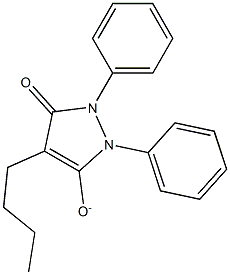 4-Butyl-5-oxo-1,2-diphenyl-3-pyrazoline-3-olate Structure