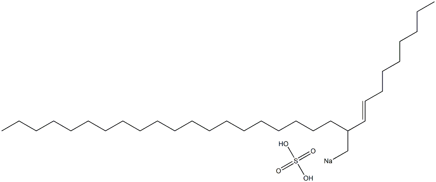 Sulfuric acid 2-(1-nonenyl)docosyl=sodium ester salt 结构式