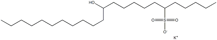 12-Hydroxytricosane-6-sulfonic acid potassium salt,,结构式