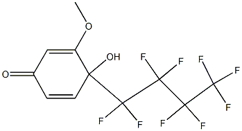 4-(Nonafluorobutyl)-4-hydroxy-3-methoxy-2,5-cyclohexadien-1-one