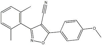 5-(4-Methoxyphenyl)-3-(2,6-dimethylphenyl)-isoxazole-4-carbonitrile Struktur