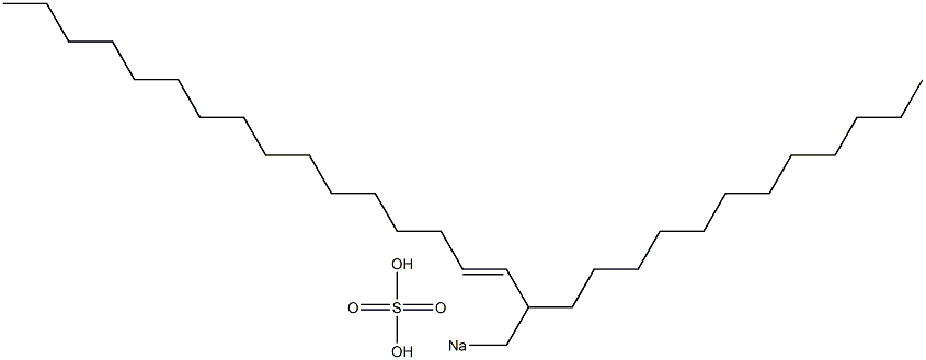 Sulfuric acid 2-dodecyl-3-octadecenyl=sodium ester salt