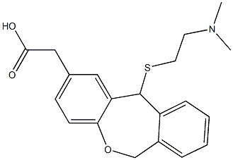 11-[[2-(Dimethylamino)ethyl]thio]-6,11-dihydrodibenz[b,e]oxepin-2-acetic acid,,结构式