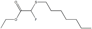 (Heptylthio)fluoroacetic acid ethyl ester 结构式