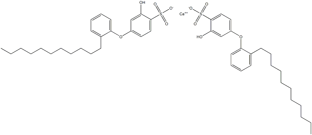 ビス(3-ヒドロキシ-2-ウンデシル[オキシビスベンゼン]-4-スルホン酸)カルシウム 化学構造式