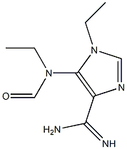 1-Ethyl-5-[formyl(ethyl)amino]-1H-imidazole-4-carboxamidine Struktur