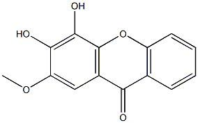 2-Methoxy-3,4-dihydroxyxanthone Struktur