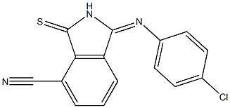7-Cyano-2,3-dihydro-3-(4-chlorophenylimino)-1H-isoindole-1-thione 结构式