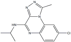 8-クロロ-4-イソプロピルアミノ-1-メチル[1,2,4]トリアゾロ[4,3-a]キノキサリン 化学構造式