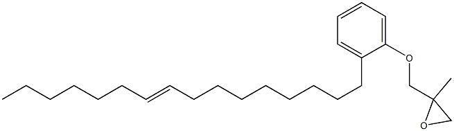 2-(9-Hexadecenyl)phenyl 2-methylglycidyl ether Struktur