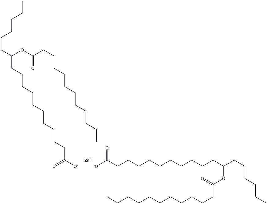 Bis(12-dodecanoyloxystearic acid)zinc salt Struktur