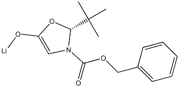 (2R)-5-Lithiooxy-2-tert-butyl-4-oxazoline-3-carboxylic acid benzyl ester,,结构式