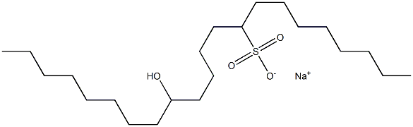 14-ヒドロキシドコサン-9-スルホン酸ナトリウム 化学構造式
