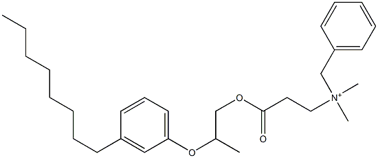 N,N-Dimethyl-N-benzyl-N-[2-[[2-(3-octylphenyloxy)propyl]oxycarbonyl]ethyl]aminium Structure