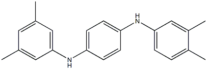 N-(3,4-Dimethylphenyl)-N'-(3,5-dimethylphenyl)-p-phenylenediamine,,结构式