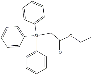 Triphenylsilylacetic acid ethyl ester Structure