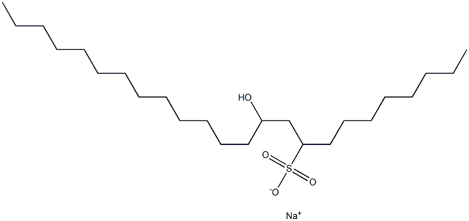 11-Hydroxytetracosane-9-sulfonic acid sodium salt Struktur