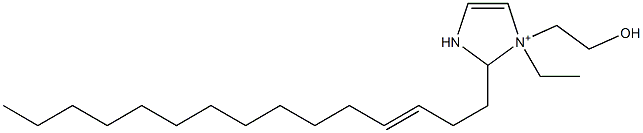 1-Ethyl-1-(2-hydroxyethyl)-2-(3-pentadecenyl)-4-imidazoline-1-ium Structure