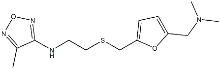 3-[[2-[[[5-[(Dimethylamino)methyl]furan-2-yl]methyl]thio]ethyl]amino]-4-methylfurazan,,结构式