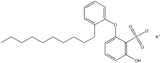 3-Hydroxy-2'-decyl[oxybisbenzene]-2-sulfonic acid potassium salt Struktur