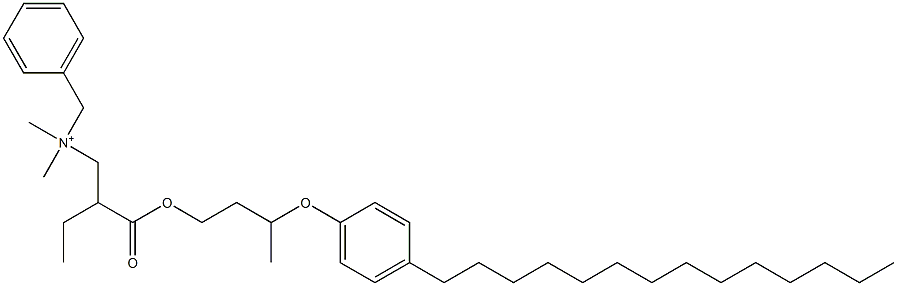 N,N-Dimethyl-N-benzyl-N-[2-[[3-(4-tetradecylphenyloxy)butyl]oxycarbonyl]butyl]aminium,,结构式