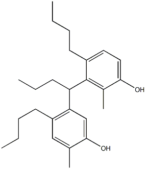 3,5'-Butylidenebis(2-methyl-4-butylphenol),,结构式