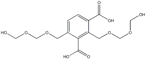 2,4-Bis(5-hydroxy-2,4-dioxapentan-1-yl)isophthalic acid 结构式