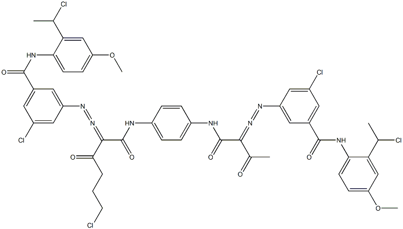 3,3'-[2-(2-Chloroethyl)-1,4-phenylenebis[iminocarbonyl(acetylmethylene)azo]]bis[N-[2-(1-chloroethyl)-4-methoxyphenyl]-5-chlorobenzamide]