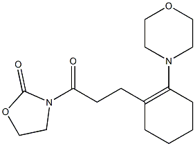 3-[3-(2-Morpholino-1-cyclohexenyl)propionyl]oxazolidin-2-one Structure